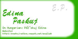 edina paskuj business card